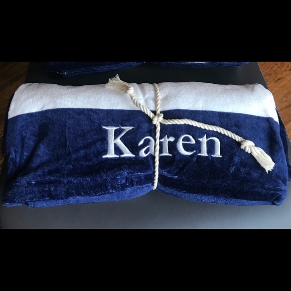 Pottery Barn Other Pottery Barn Monogrammed Beach Towel Poshmark